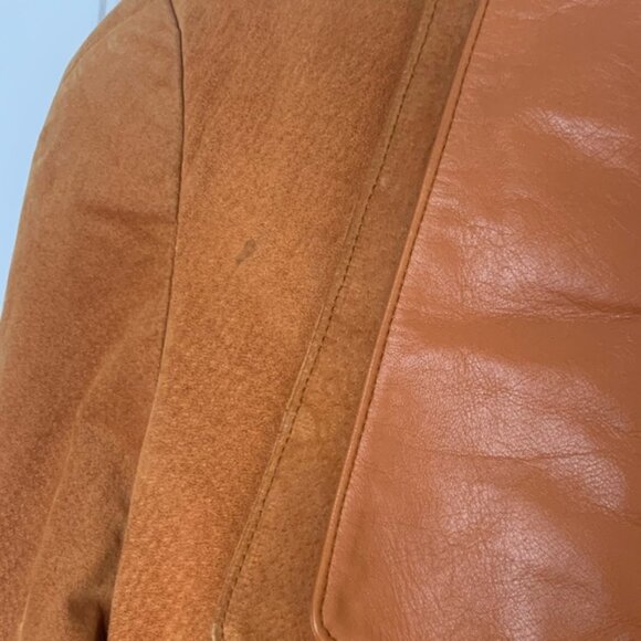 Vintage Rinzi International Collection 100% Leather Brown Suede Jacket & Top Set - Picture 11 of 15